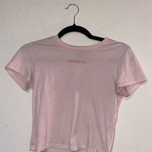 Embroidered blush baby tee